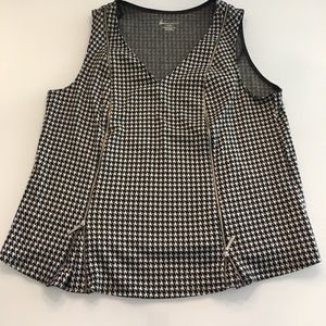 Lane Bryant 14/16 gingham zipper sleeveless blouse